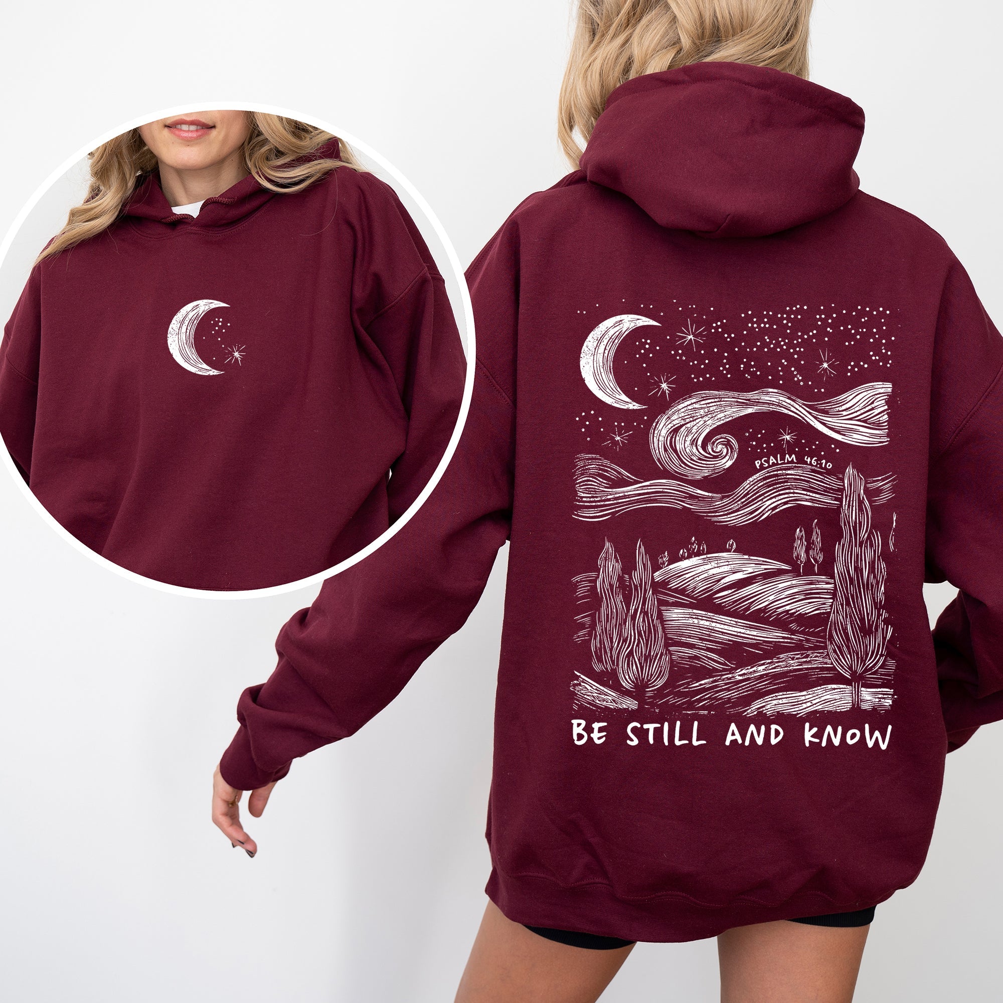 Be Still And Know, Bible, Faith, Christian, Religious Hoodie, Hooded Sweatshirt