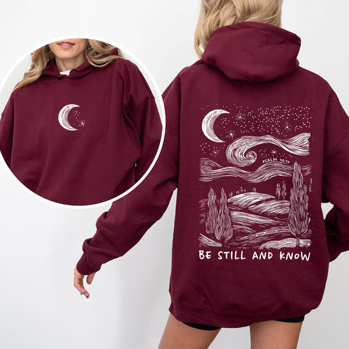 Be Still And Know, Bible, Faith, Christian, Religious Hoodie, Hooded Sweatshirt