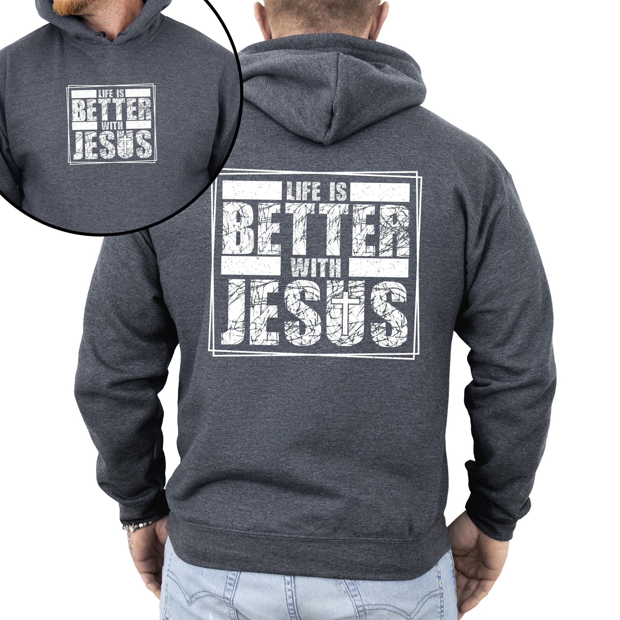 Life Is Better With Jesus, Christian, Religious, Faith, Gospel Hoodie, Hooded Sweatshirt